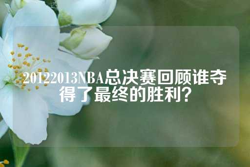 20122013NBA总决赛回顾谁夺得了最终的胜利？-第1张图片-皇冠信用盘出租