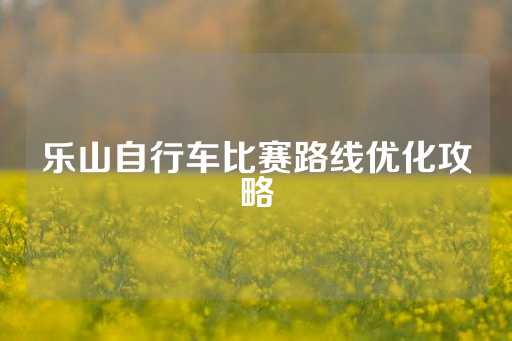 乐山自行车比赛路线优化攻略